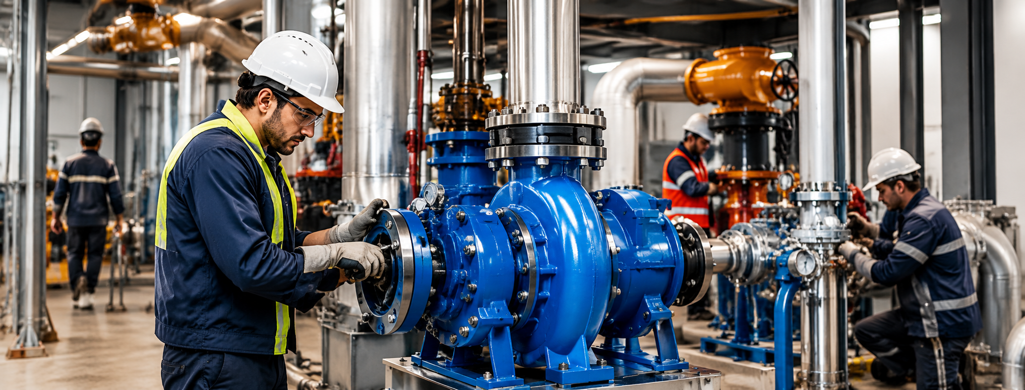 Pump installation work
